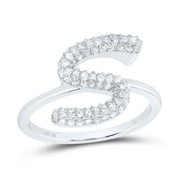 Diamond Fashion Initial Ring 1/5 to 5/8 Cttw