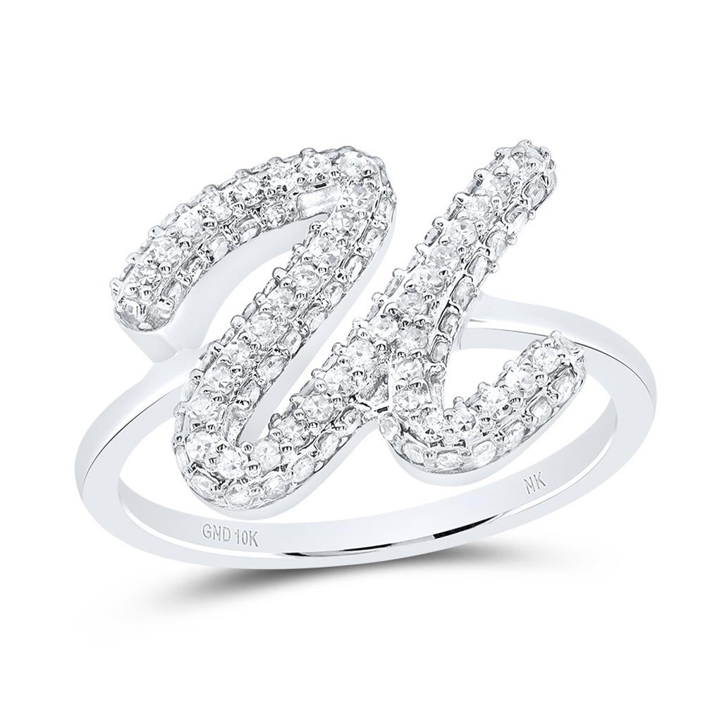 Diamond Fashion Initial Ring 1/5 to 5/8 Cttw