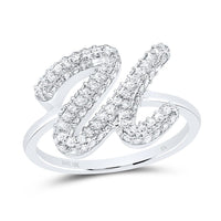 Diamond Fashion Initial Ring 1/5 to 5/8 Cttw