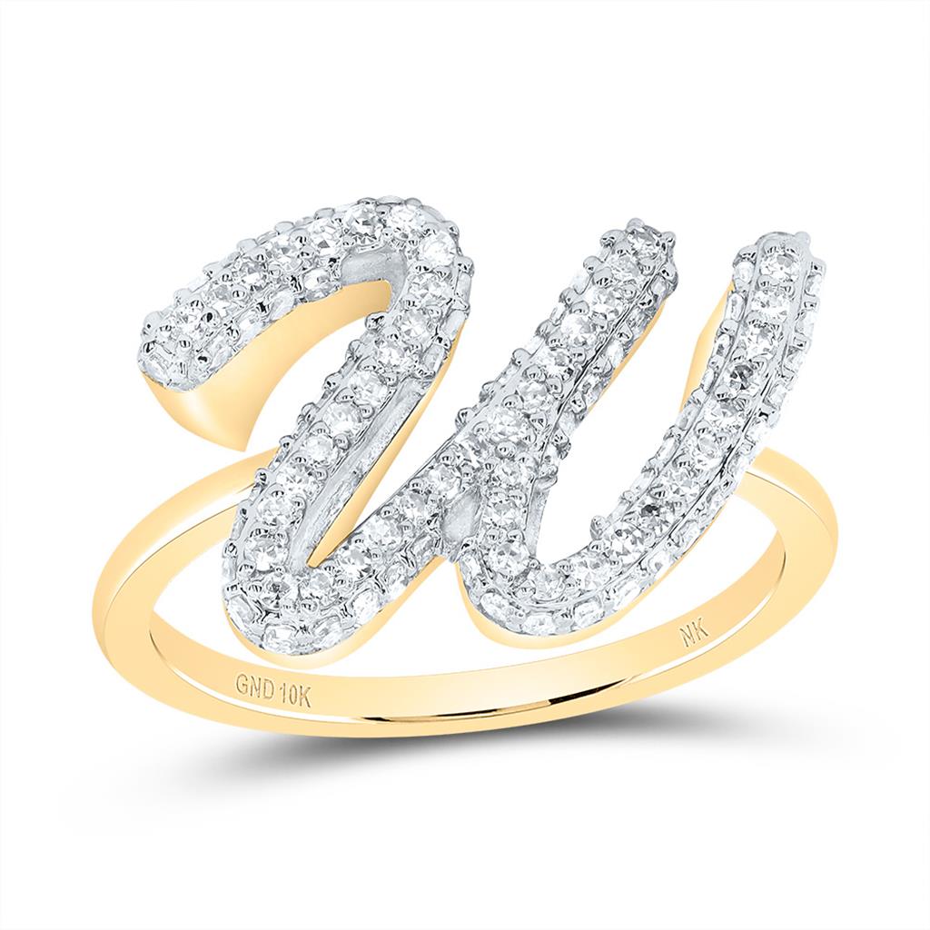 Diamond Fashion Initial Ring 1/5 to 5/8 Cttw