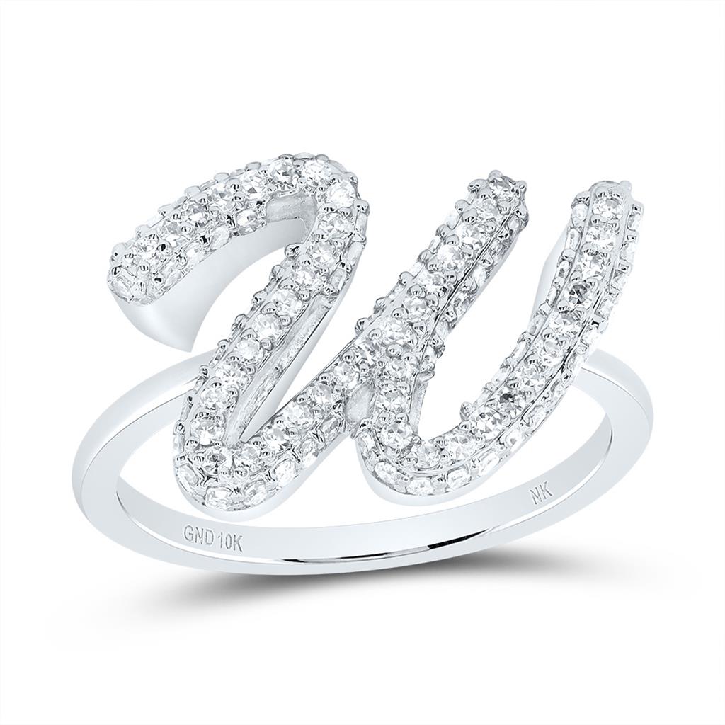 Diamond Fashion Initial Ring 1/5 to 5/8 Cttw