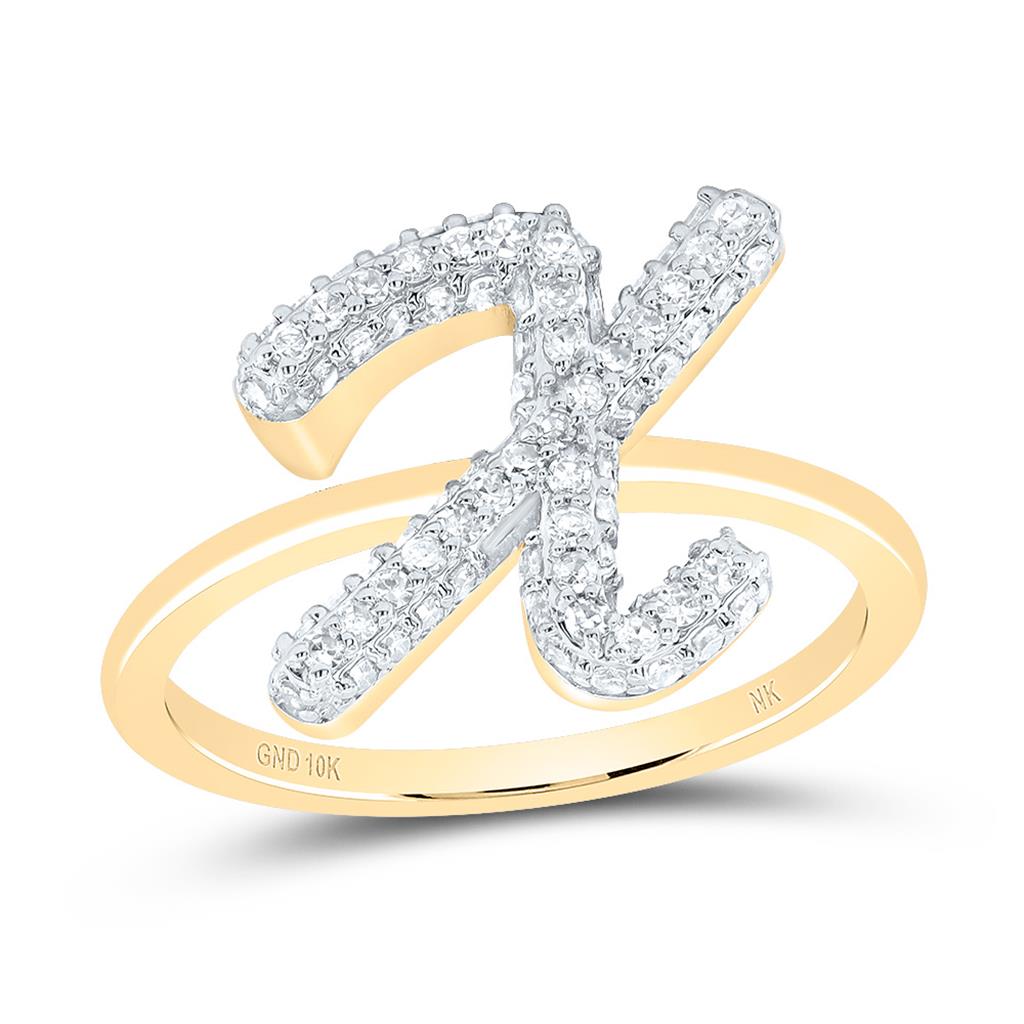 Diamond Fashion Initial Ring 1/5 to 5/8 Cttw