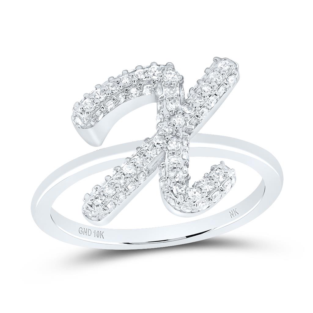 Diamond Fashion Initial Ring 1/5 to 5/8 Cttw