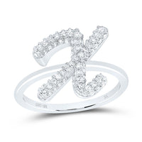 Diamond Fashion Initial Ring 1/5 to 5/8 Cttw