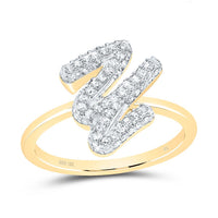 Diamond Fashion Initial Ring 1/5 to 5/8 Cttw