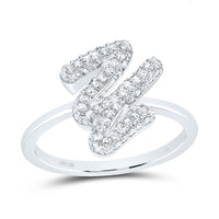 Diamond Fashion Initial Ring 1/5 to 5/8 Cttw