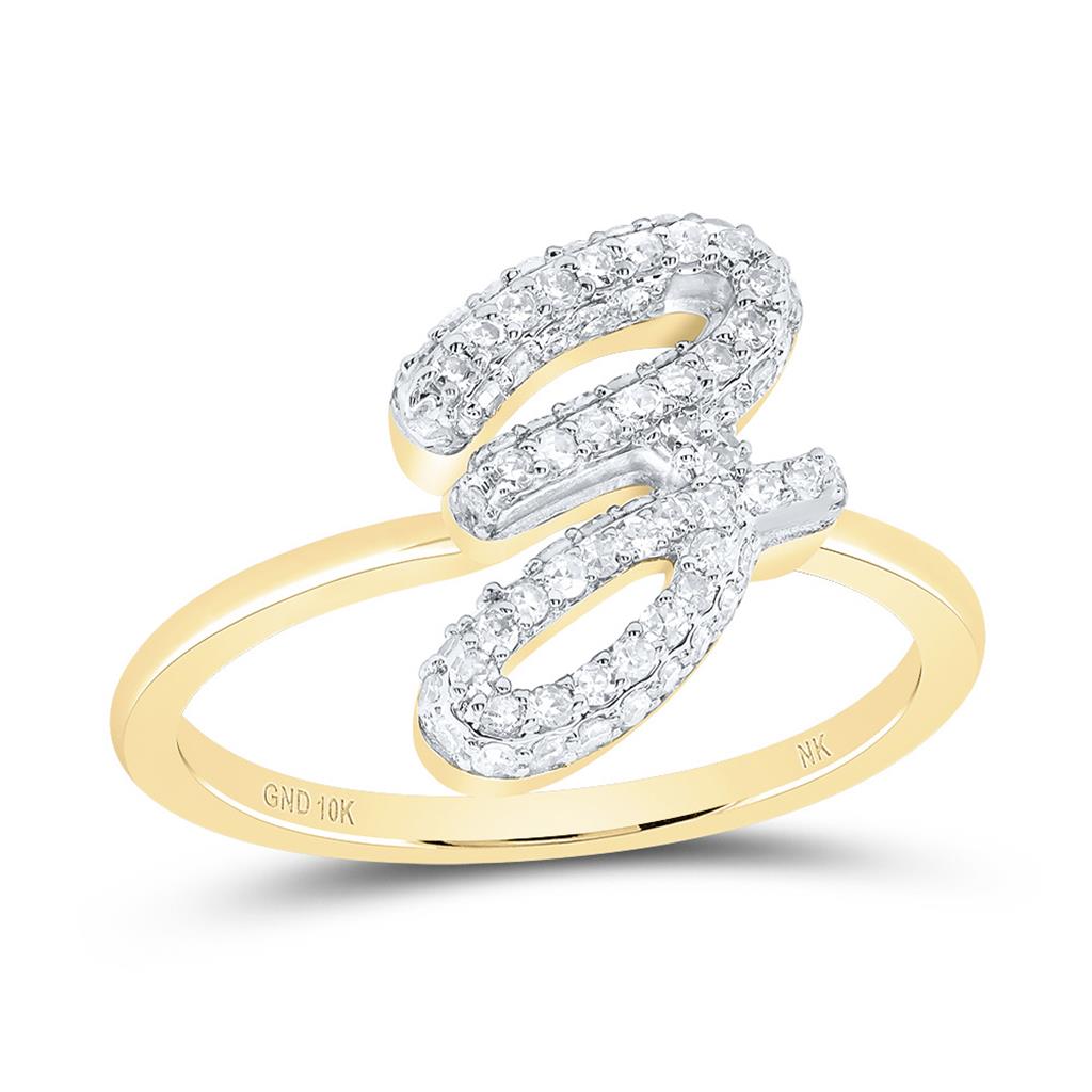 Diamond Fashion Initial Ring 1/5 to 5/8 Cttw