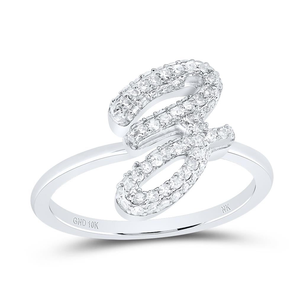 Diamond Fashion Initial Ring 1/5 to 5/8 Cttw