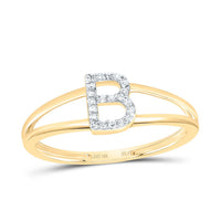 Diamond Gift Initial Ladies Ring 1/20 to 1/10 Cttw