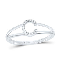 Diamond Gift Initial Ladies Ring 1/20 to 1/10 Cttw