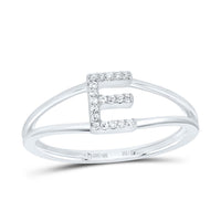 Diamond Gift Initial Ladies Ring 1/20 to 1/10 Cttw