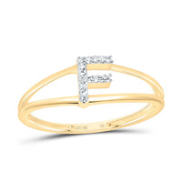 Diamond Gift Initial Ladies Ring 1/20 to 1/10 Cttw