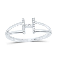 Diamond Gift Initial Ladies Ring 1/20 to 1/10 Cttw