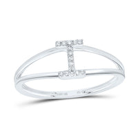 Diamond Gift Initial Ladies Ring 1/20 to 1/10 Cttw