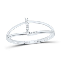 Diamond Gift Initial Ladies Ring 1/20 to 1/10 Cttw