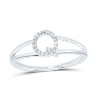 Diamond Gift Initial Ladies Ring 1/20 to 1/10 Cttw
