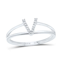 Diamond Gift Initial Ladies Ring 1/20 to 1/10 Cttw