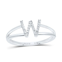 Diamond Gift Initial Ladies Ring 1/20 to 1/10 Cttw