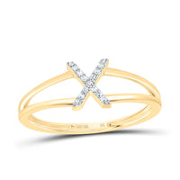 Diamond Gift Initial Ladies Ring 1/20 to 1/10 Cttw