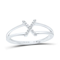 Diamond Gift Initial Ladies Ring 1/20 to 1/10 Cttw