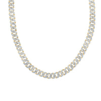 Diamond 8mm Cuban Link Chain 22-inch 7 Cttw