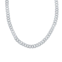 Diamond 8mm Cuban Link Chain 22-inch 7 Cttw