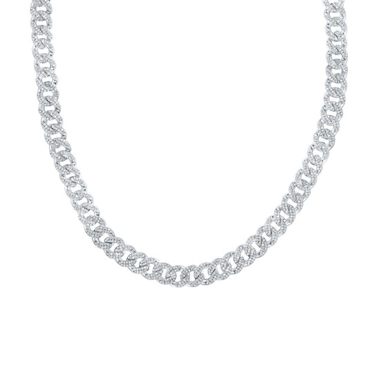 Diamond 8mm Cuban Link Chain 22-inch 7 Cttw