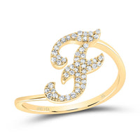 Diamond Gift Initial Ring 1/8 to 1/4 Cttw