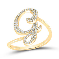Diamond Gift Initial Ring 1/8 to 1/4 Cttw
