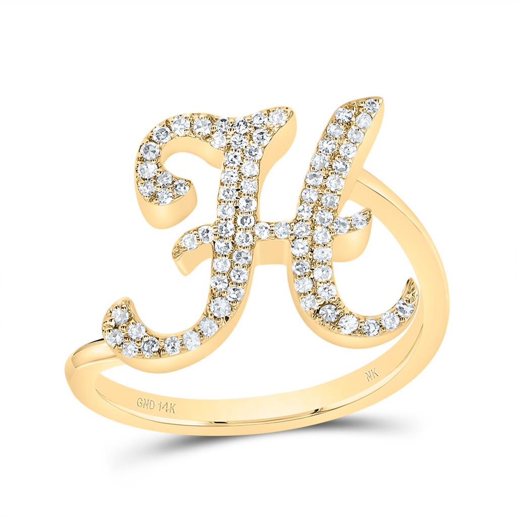 Diamond Gift Initial Ring 1/8 to 1/4 Cttw