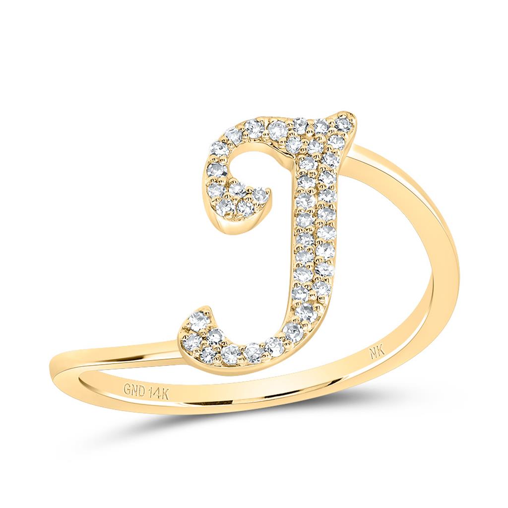 Diamond Gift Initial Ring 1/8 to 1/4 Cttw