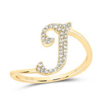 Diamond Gift Initial Ring 1/8 to 1/4 Cttw
