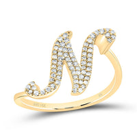Diamond Gift Initial Ring 1/8 to 1/4 Cttw (Style 2)