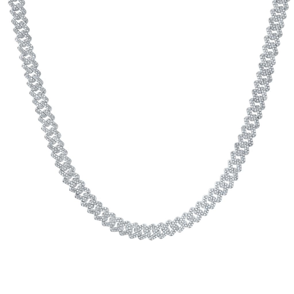 Diamond 9mm Cuban Link Chain 22-inch 6 Cttw