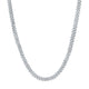 Sterling Silver Diamond 8mm Cuban Link Chain 22-inch 8-1/5 Cttw
