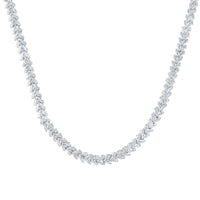 Sterling Silver Diamond 6mm Franco Chain 20-inch 6-5/8 Cttw