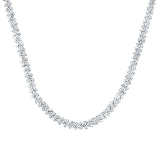 Sterling Silver Diamond 6mm Franco Chain 20-inch 6-5/8 Cttw