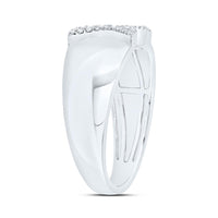 10K White Gold Diamond Gift Initial Ladies Ring