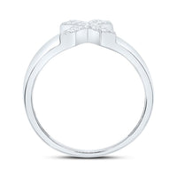 10K White Gold Diamond Gift Initial Ladies Ring