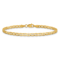 14k 3mm Concave Anchor Chain Anklet