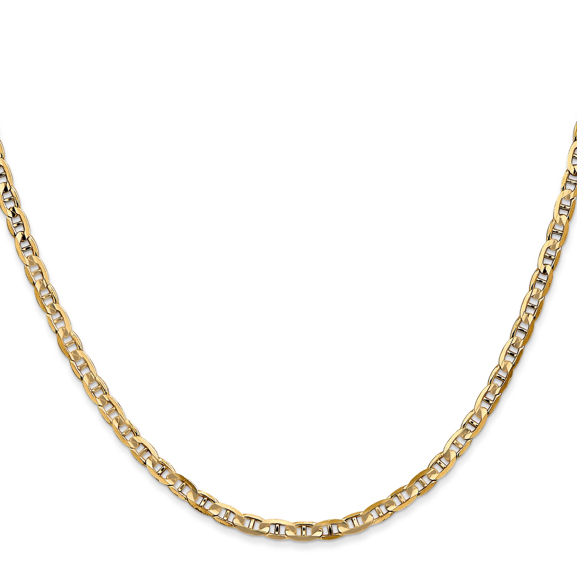 14k 3mm Concave Anchor Chain