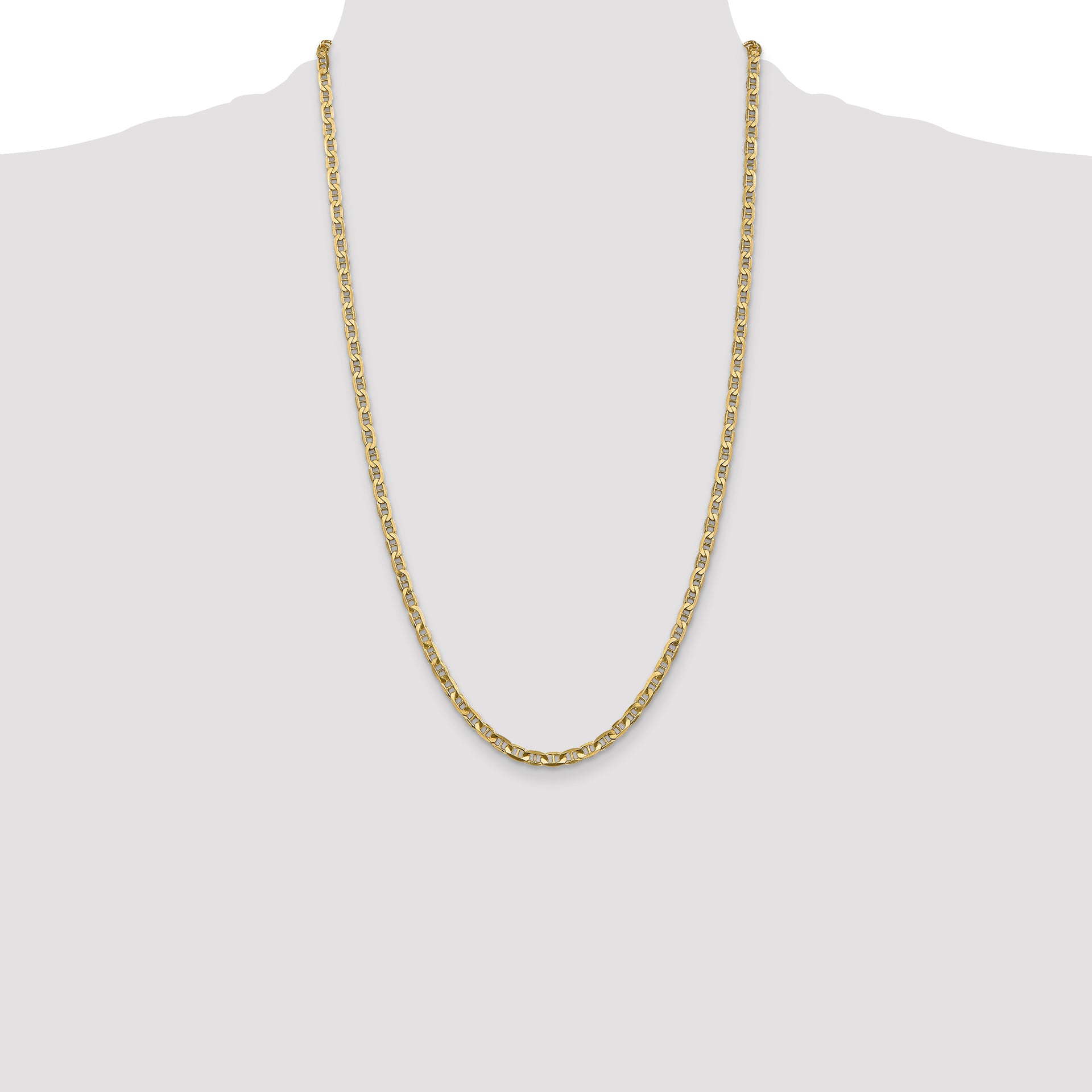14k 3.75mm Concave Anchor Chain