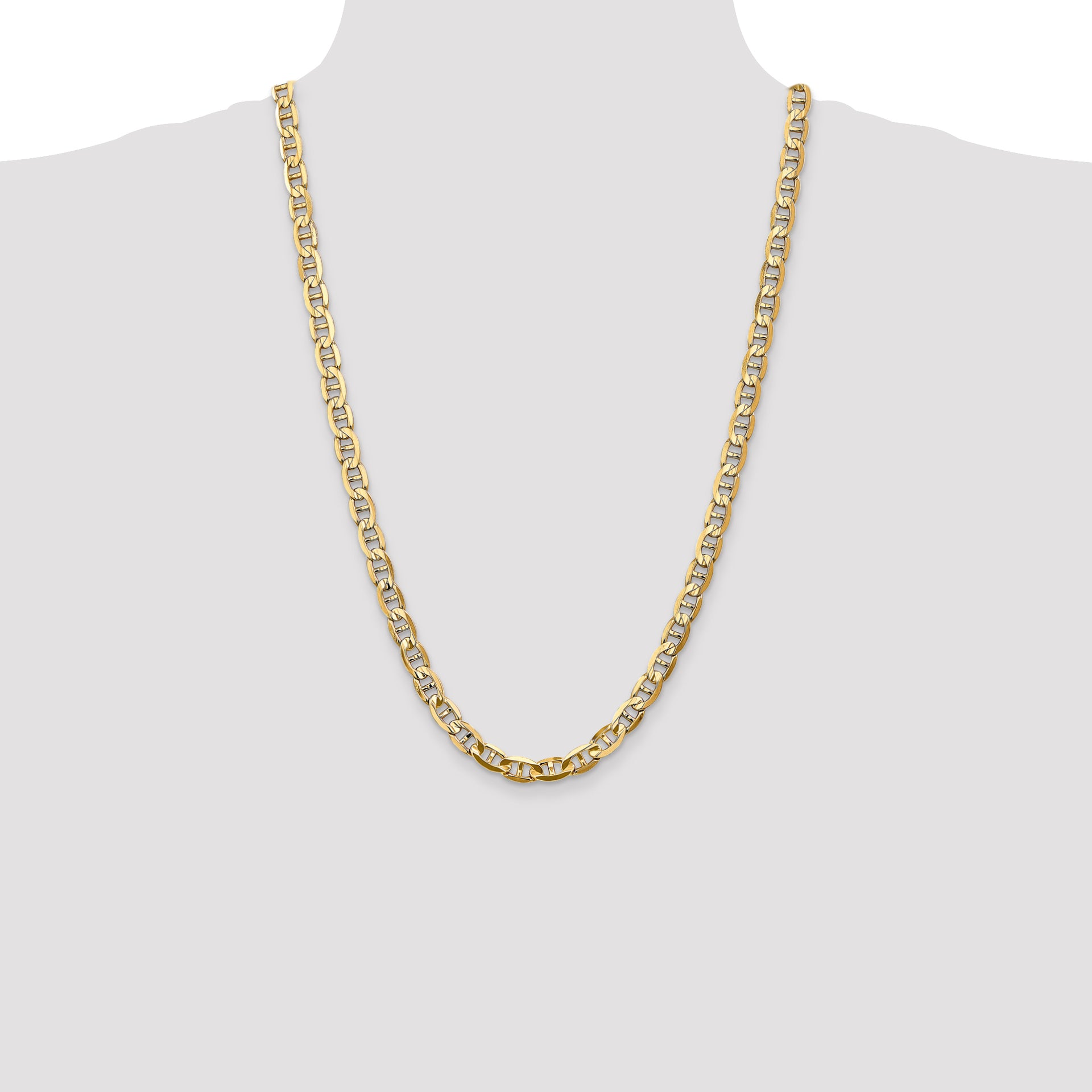 14k 7mm Concave Anchor Chain