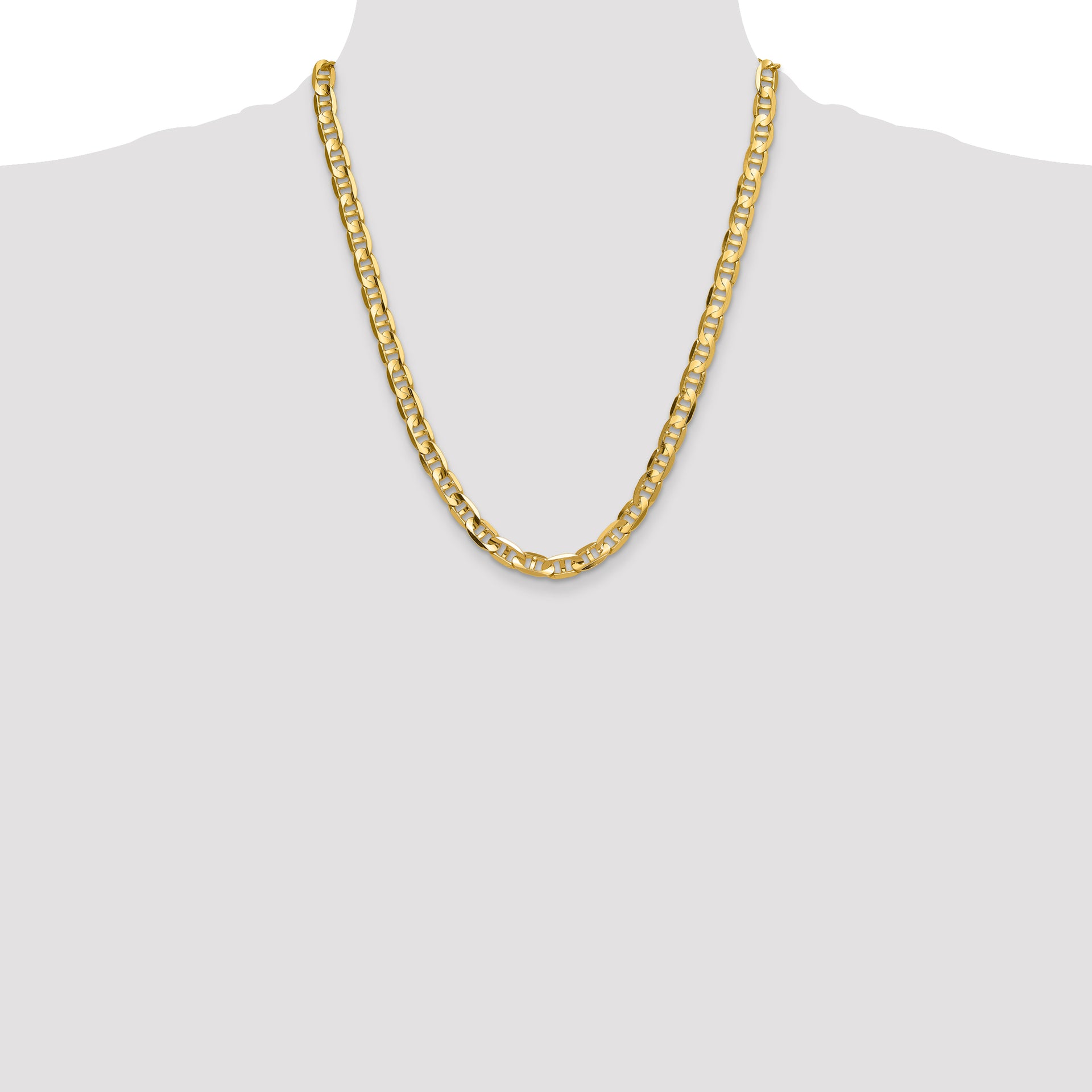14k 8mm Concave Anchor Chain