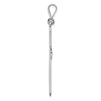 14k White Gold Cross Pendant