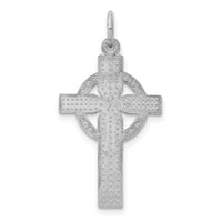 14k White Gold Celtic Cross Charm