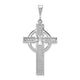 14k White Gold Celtic Cross Charm