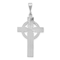 14k White Gold Celtic Cross Charm