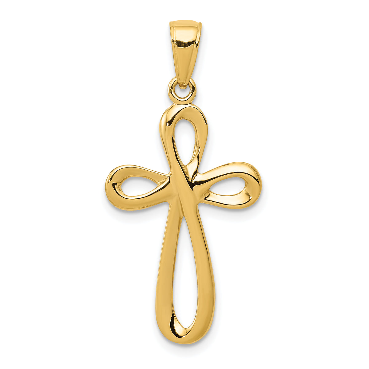 14k Polished Cross Pendant