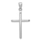 14k White Gold Polished Cross Pendant